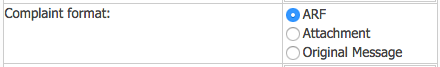 Hotmail (Outlook.com) Feedback Loop Application - preferred format to receive spam complaints in (ARF, attachment, or original message)